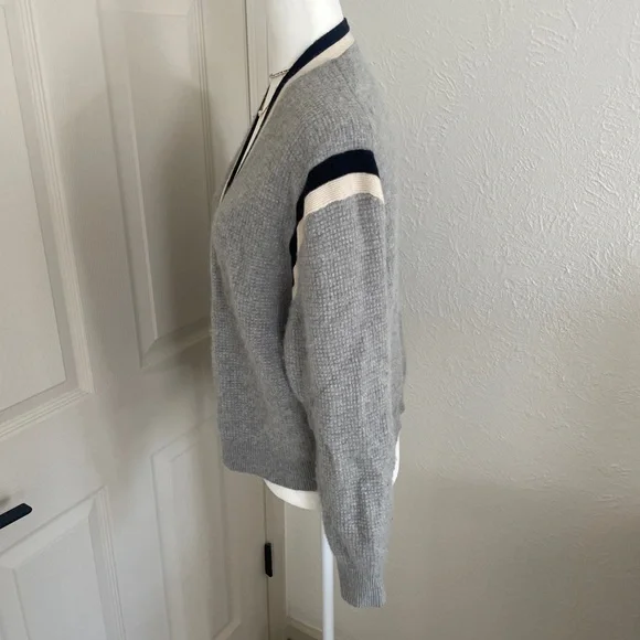 100% Cashmere J. Crew Waffle-Knit Cardigan - Picture 4 of 8